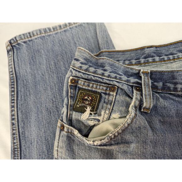 Cinch Up Men's White Label Relaxed Fit Medium Wash Distressed Jeans 40x34 - Picture 4 of 16